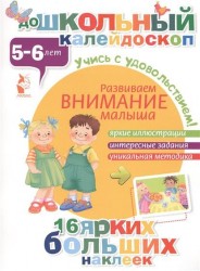 Развиваем внимание малыша. 5-6 лет. Яркие иллюстрации. Интересные задания. Уникальная методика. 16 ярких больших наклеек. Учись с удовольствием!