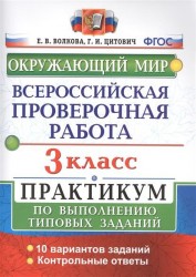 Окружающий мир. 3 класс. Всероссийская проверочная работа. Практикум по выполнению типовых заданий