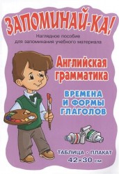 Запоминай-ка Английская грамматика. Времена и формы глаголов. Наглядное пособие для запоминания учебного материала. Таблица-плакат