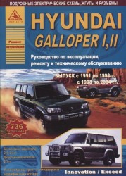 Hyundai Galloper I, II с 1991 по 2004 гг. Руководство по эксплуатации, ремонту и техническому обслуживанию