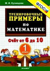 Тренировочные примеры по математике. Счёт от 6 до 10. 1 класс