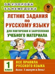 Летние задания по русскому языку для повторения и закрепления учебного материала. Все правила русского языка. 1 класс